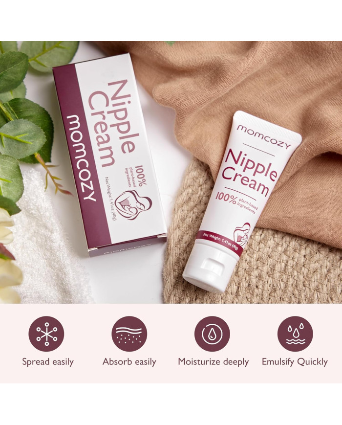 MOMCOZY 100% NATURAALNE, VEGAN, LANOLIINIVABA RINNANIBUKREEM