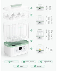 MOMCOZY 8-IN-1 ELEKTRILINE AURUGA LUTIPUDELITE STERILISAATOR IMIKUTELE