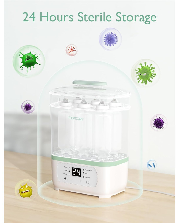 MOMCOZY 8-IN-1 ELEKTRILINE AURUGA LUTIPUDELITE STERILISAATOR IMIKUTELE