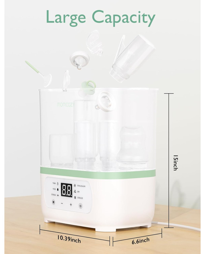 MOMCOZY 8-IN-1 ELEKTRILINE AURUGA LUTIPUDELITE STERILISAATOR IMIKUTELE