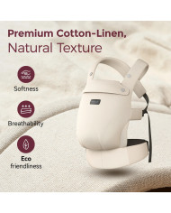 MOMCOZY ERGONOOMILINE BEEBIKANDESÜSTEEM PUREHUG LOODUSLIKUST LINASEST, LIGHT AMBER