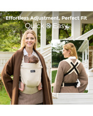 MOMCOZY ERGONOOMILINE BEEBIKANDESÜSTEEM PUREHUG LOODUSLIKUST LINASEST, LIGHT AMBER