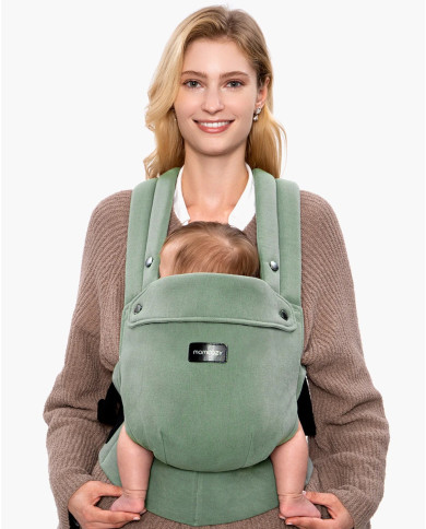 MOMCOZY ERGONOOMILINE BEEBIKANDMIS PUREHUG LOODUSLIKUST LINASEGST, SAGE GREEN