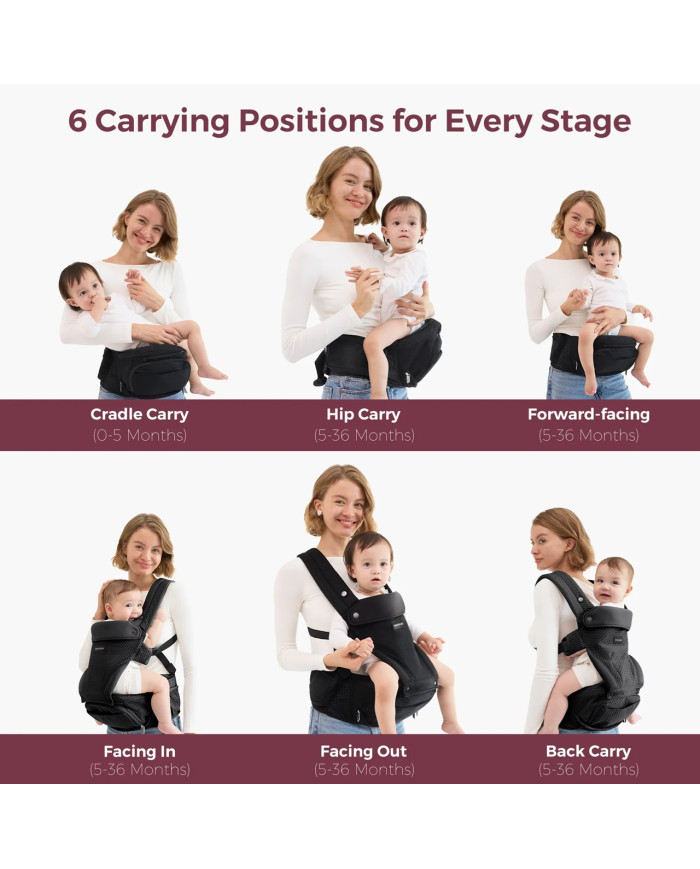 MOMCOZY BEEBIKANDMIS MOVE2FIT 2IN1 PUUSATOEGA, MUST