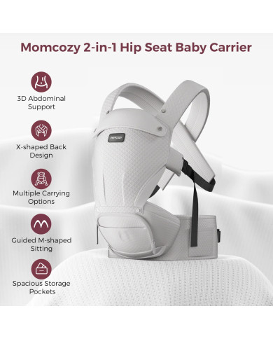 MOMCOZY BEEBIKANDJA MOVE2FIT 2IN1 PUUSASEDMEGA, VÕRGUSTIKUGA, HALL