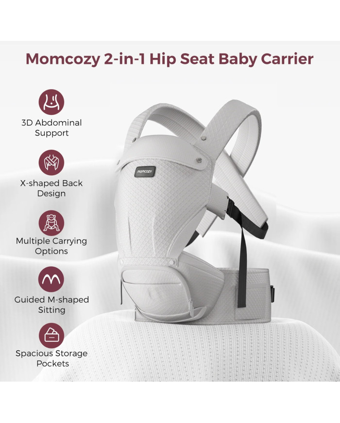 MOMCOZY BEEBIKANDJA MOVE2FIT 2IN1 PUUSASEDMEGA, VÕRGUSTIKUGA, HALL
