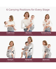 MOMCOZY BEEBIKANDJA MOVE2FIT 2IN1 PUUSASEDMEGA, VÕRGUSTIKUGA, HALL