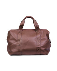 CHILDHOME SUUR EMADE TARVETE KOTT MOMMY BAG, SIGNATURE - VEGAN LEATHER - DARK BROWN