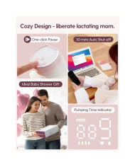 MOMCOZY Kahekordne Kaasaskantav Juhtmevaba Rinnapump S12 Pro, Roosa