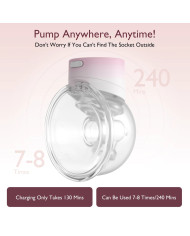 MOMCOZY Kahekordne Kaasaskantav Juhtmevaba Rinnapump S12 Pro, Roosa