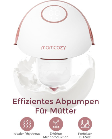 MOMCOZY Kahepoolne Juhtmevaba Rinnapump M6 - Roosa