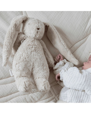 MOONIE 2.0 Organic Unesõber Jänku Grey – nutikas abiline beebile