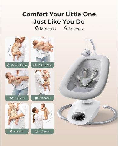 MOMCOZY Elektriline 3D-liikumisega beebikiik Cocosway