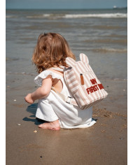 CHILDHOME Laste seljakott My First Bag – Stripes Nude/Terracotta