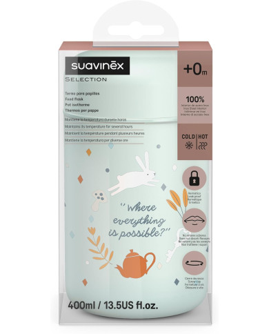 Suavinex Wonderlandi termostoidukarp 400 ml – Green