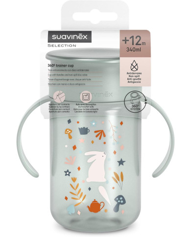 SUAVINEX 360° ÕPPIMISTASS, LEKKIMISKINDEL, ALATES 12 KUUST, WONDERLAND GREEN