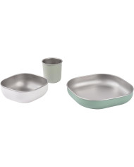 BEABA roostevabast terasest lõunakomplekt, Sage Green – 3 tk