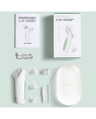 MOMCOZY 2IN1 ELEKTRILINE NINAASPIRAATOR KOOS PIHUSTIGA BREEZYCLEAR