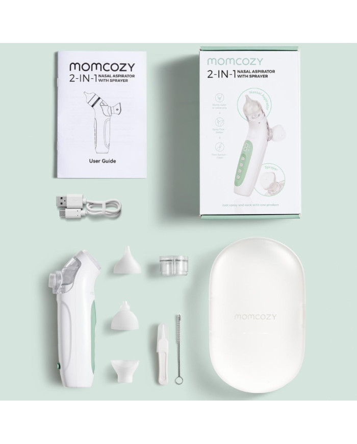 MOMCOZY 2IN1 ELEKTRILINE NINAASPIRAATOR KOOS PIHUSTIGA BREEZYCLEAR