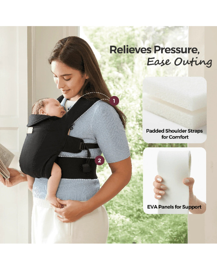MOMCOZY ergonoomiline beebikandekott WEESNUG, BLACK