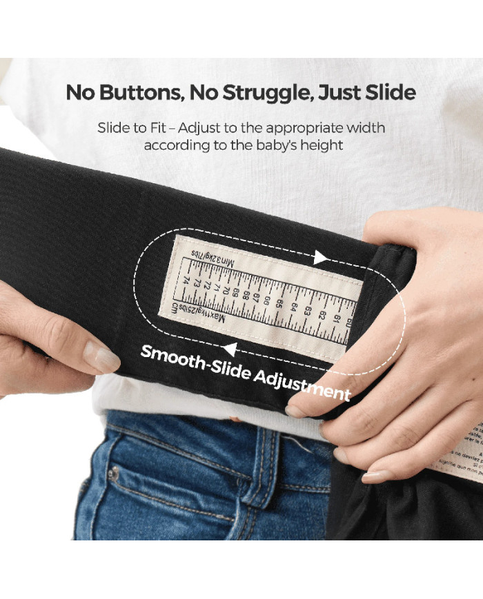 MOMCOZY ergonoomiline beebikandekott WEESNUG, BLACK