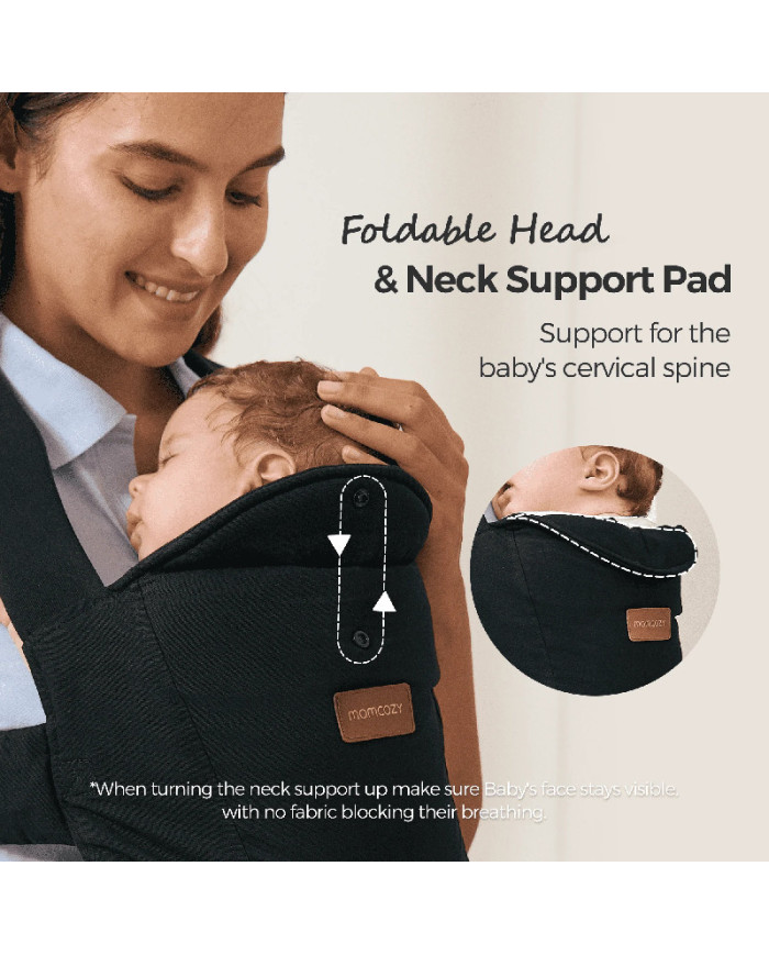 MOMCOZY ergonoomiline beebikandekott WEESNUG, BLACK
