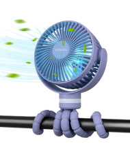 MOMCOZY kaasaskantav käruventilaator, lilla