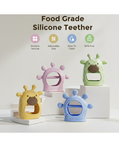 MOMCOZY silikoonist närimislelu beebidele, roheline