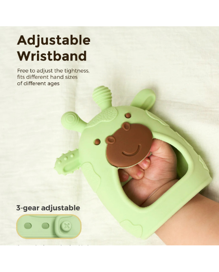 MOMCOZY silikoonist närimislelu beebidele, roheline