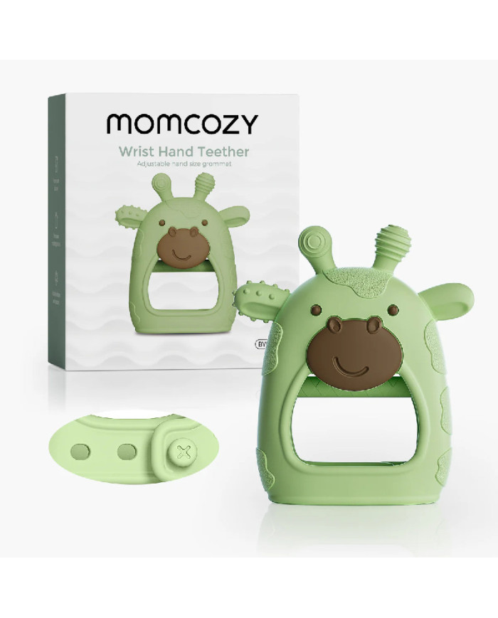 MOMCOZY silikoonist närimislelu beebidele, roheline