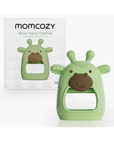 MOMCOZY silikoonist närimislelu beebidele, roheline