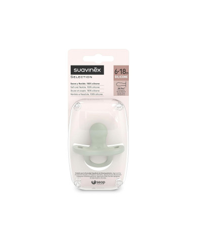 SUAVINEXi füsioloogiline silikoonlutt SX PRO 6–18 kuud Essence Green