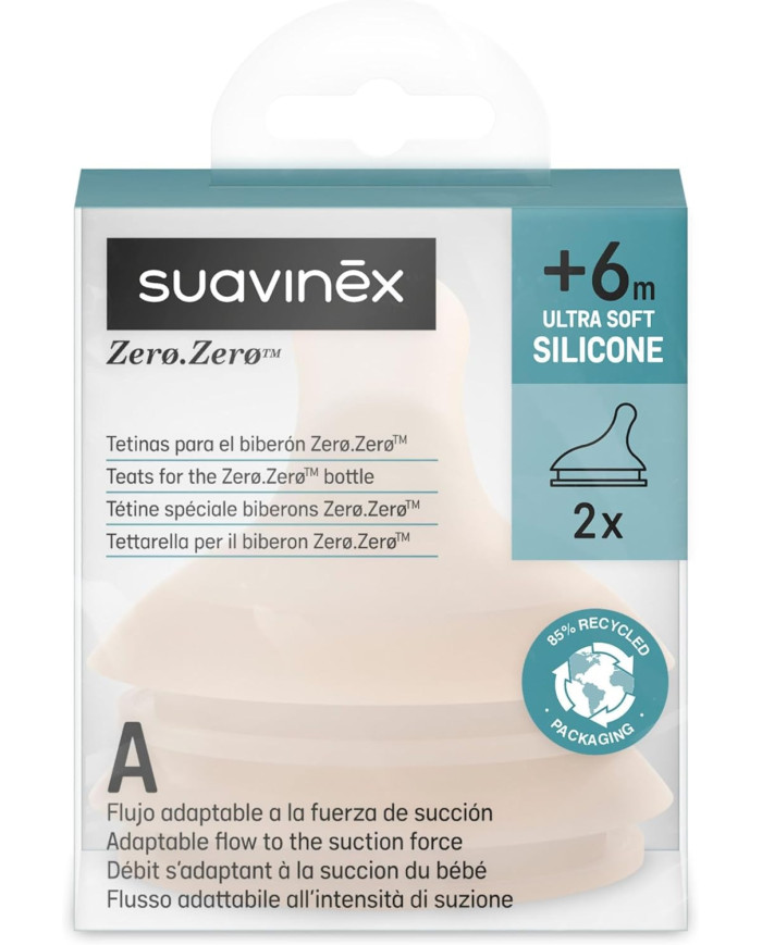 SUAVINEX reguleeritava vooluga lutid ZERO ZERO anti-colic lutipudelitele