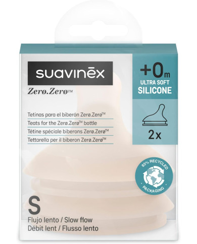 SUAVINEX aeglase vooluga lutid Zero Zero Anti-Colic pudelitele