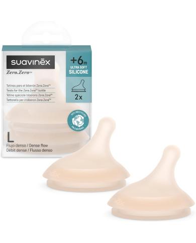 SUAVINEX ZERO ZERO kiire vooluga lutid, alates +6 kuust, 2 tk