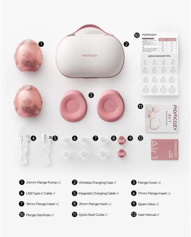 MOMCOZY Air 1 Ultra-Slim: Kahepoolne juhtmevaba rinnapump
