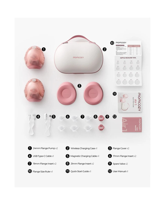 MOMCOZY Air 1 Ultra-Slim: Kahepoolne juhtmevaba rinnapump