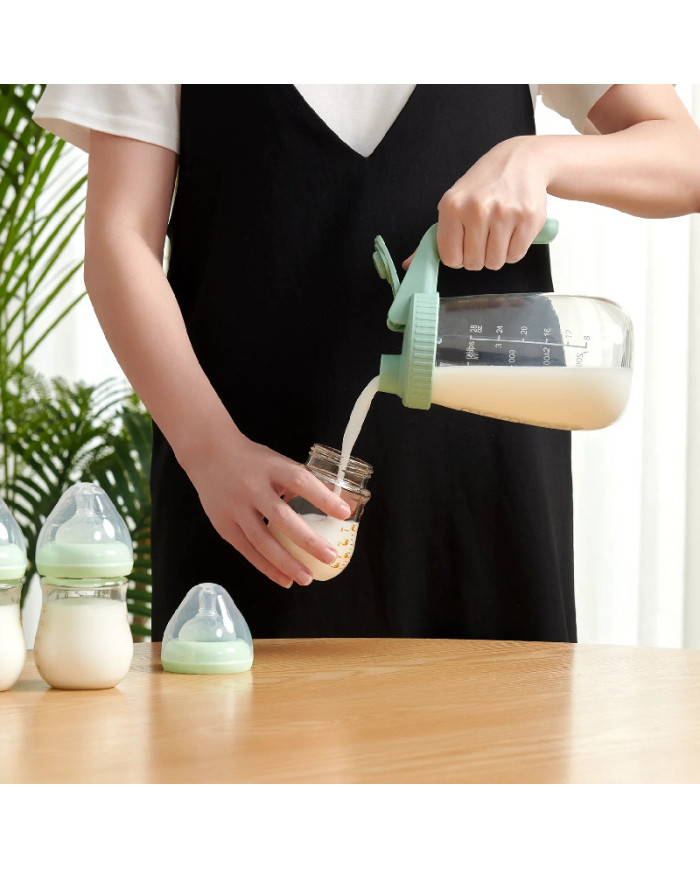 MOMCOZY Piima Säilitusanum, 950 ml, Roheline – Lekkekindel ja Mitmekülgne