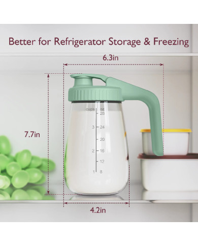 MOMCOZY Piima Säilitusanum, 950 ml, Roheline – Lekkekindel ja Mitmekülgne