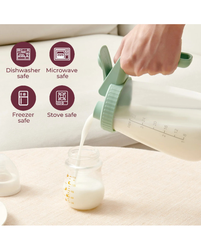 MOMCOZY Piima Säilitusanum, 950 ml, Roheline – Lekkekindel ja Mitmekülgne