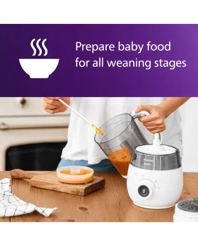 PHILIPS AVENT 4IN1 Auruti-püreestaja koos säilituskarbikomplektiga