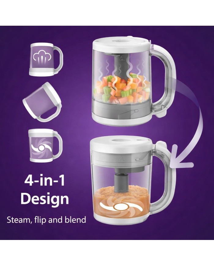 PHILIPS AVENT 4IN1 Auruti-püreestaja koos säilituskarbikomplektiga