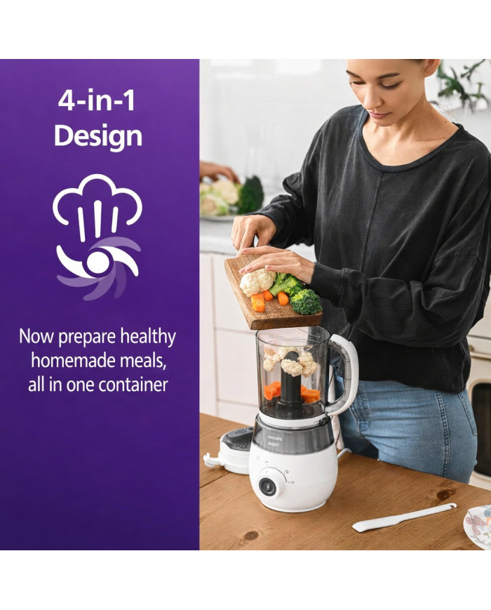 PHILIPS AVENT 4IN1 Auruti-püreestaja koos säilituskarbikomplektiga