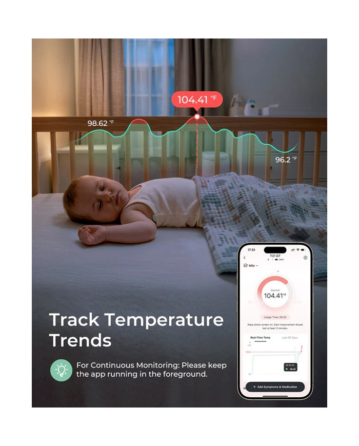 Momcozy nutikas beebitermomeeter – täpsus ja kontroll