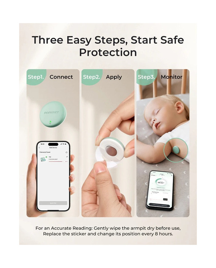 Momcozy nutikas beebitermomeeter – täpsus ja kontroll