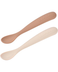 BEABA silikoonlusikate komplekt koos karbiga – Clay/Praline