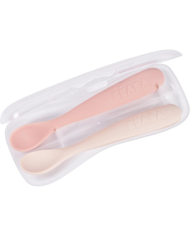 BEABA silikoonlusikate komplekt – Cotton Candy/Marshmallow