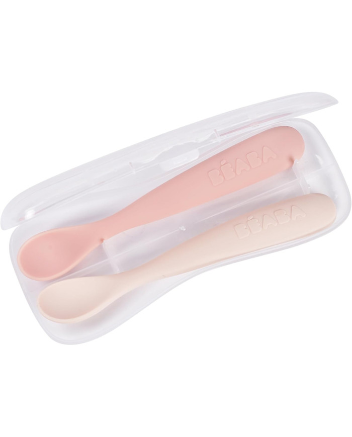 BEABA silikoonlusikate komplekt – Cotton Candy/Marshmallow
