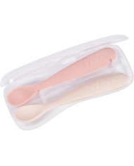 BEABA silikoonlusikate komplekt – Cotton Candy/Marshmallow