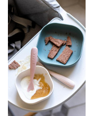 BEABA silikoonlusikate komplekt – Cotton Candy/Marshmallow